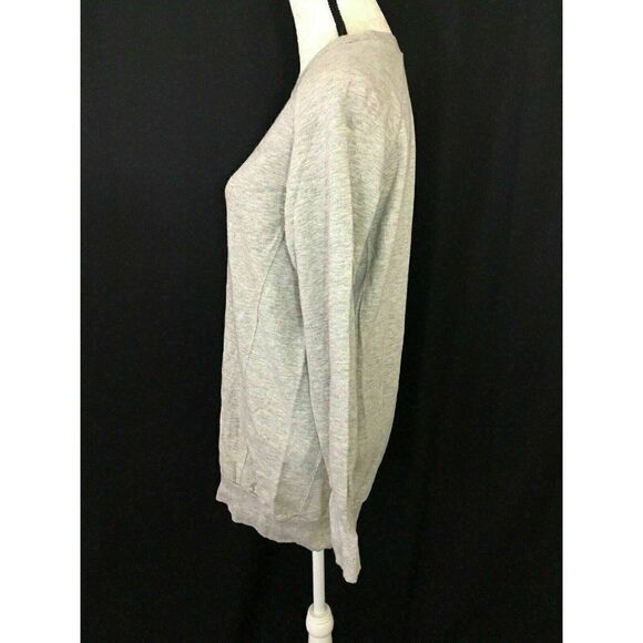 Zara WB Women’s Solid Gray Long Sleeve Long Sweater Sweatshirt Top Small - Picture 3 of 6